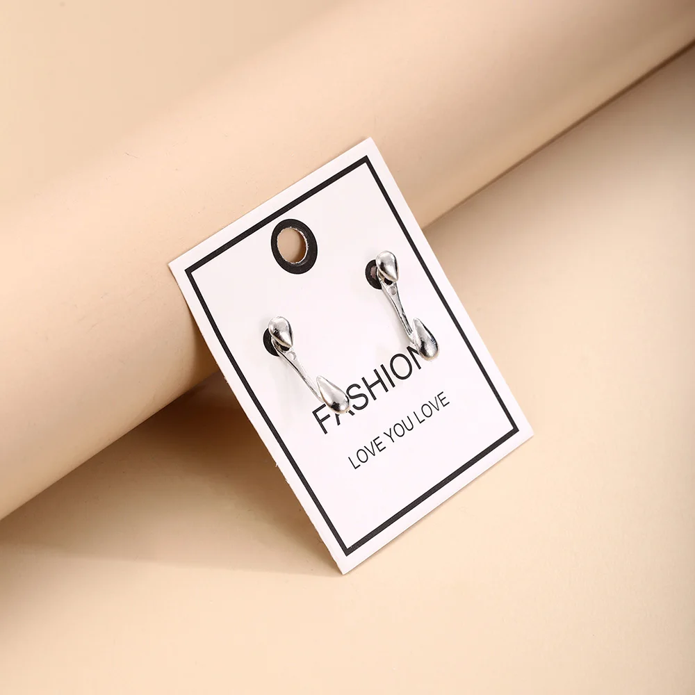

Two Ways To Wear Water Drop Earrings Female Ins Korean Simple Fashion Design Temperament Personality Earrings Creative Jewelry