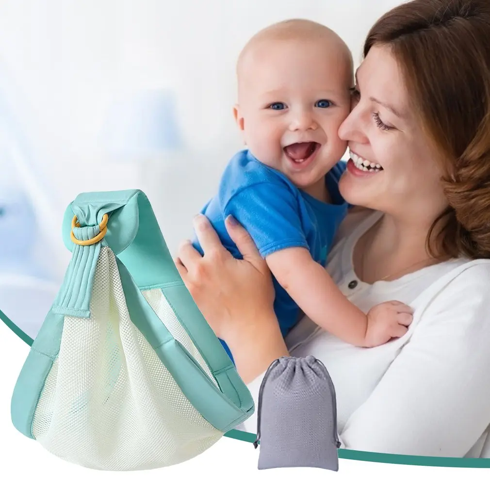 

Baby Wrap Newborn Sling Dual Use Infant Nursing Cover Carrier Mesh Fabric Breastfeeding Carriers 130 Lbs