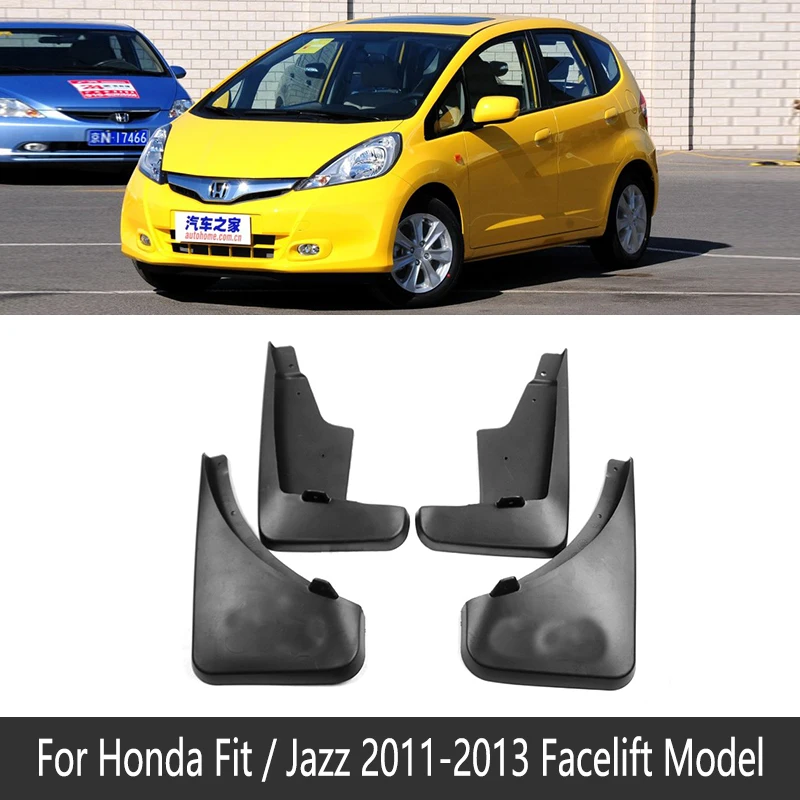 2011-2013 GE Брызговик для Honda Fit Джаз GD GE GK 2004~ Fender брызговик Всплеск закрылки аксессуары для брызговиков 2005 2010 - Название цвета: 2011-2013 GE