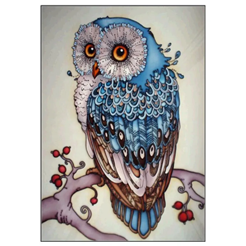 Алмазная 5D живопись сделай сам круглые алмазные вышивки сова вышивка крестиком