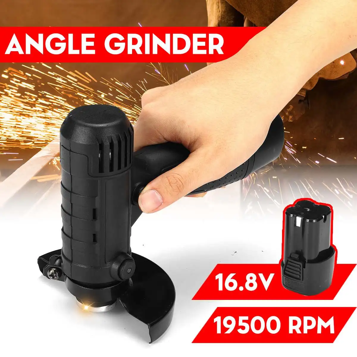 

Беспроводная угловая мини-шлифовальная машина, 16,8 в, шлифовальная машинка, полировальная машинка для дома «сделай сам», металл, дерево, абра...