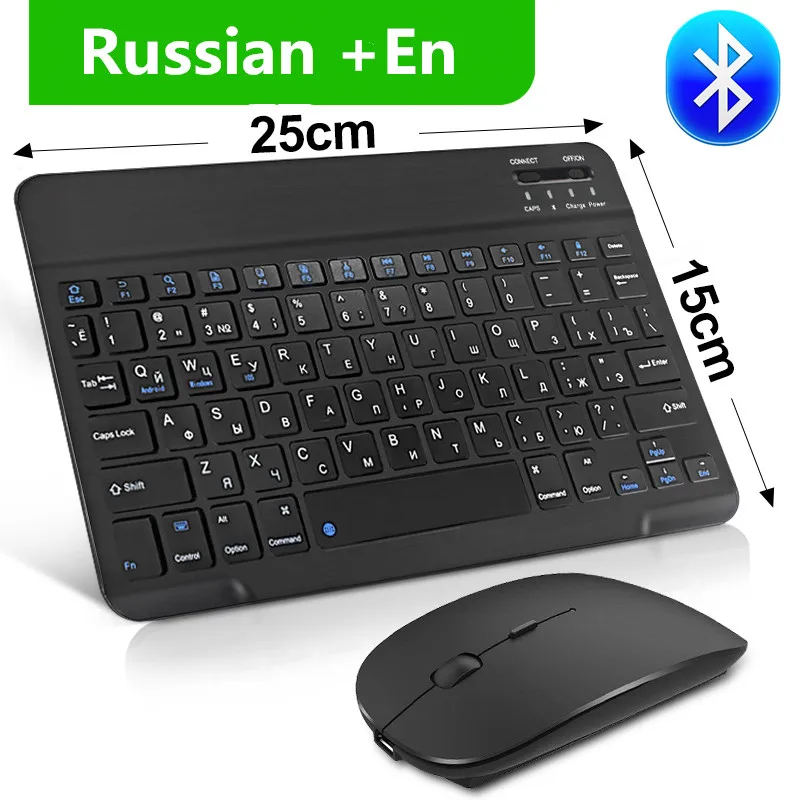 

Мини Беспроводная клавиатура Bluetooth клавиатура и мышь клавиатура с русской раскладкой Bluetooth клавиатура перезаряжаемая для ipad телефона планш...