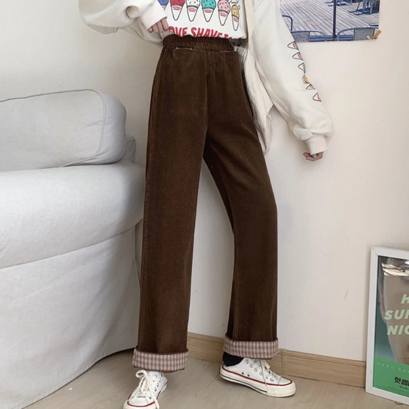 Женские вельветовые брюки JMPRS из 100% хлопка в стиле ретро новинка 2021 клетчатые