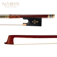 naomi 44 violin bow master pernambuco octagonal stick snake skin grip real mongolia horsehair ebony frog well balance bow