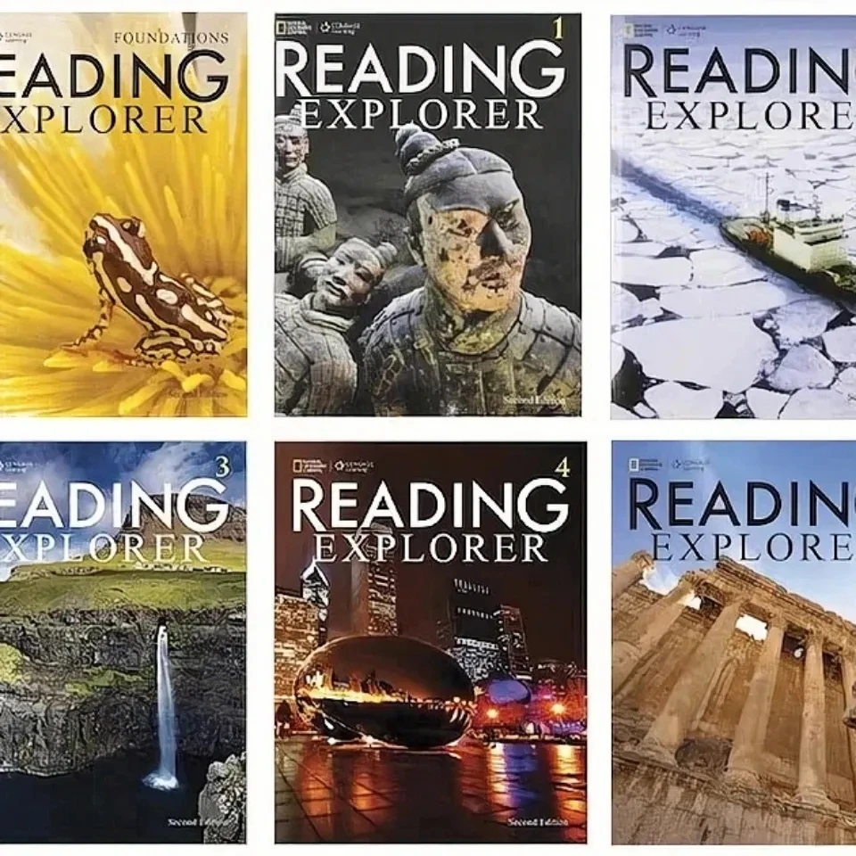 

6 Books/Set Of National Geographic English Reading Textbook Reading Exploration Second Edition Novel English Book Set