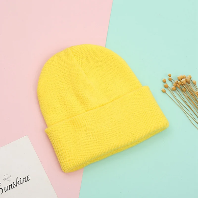 

Candy Color Mother Kids Hat for Girls Boys Autumn Winter Baby Beanie Kids Cap Elastic Family Warm Knitted Parent Children Hats