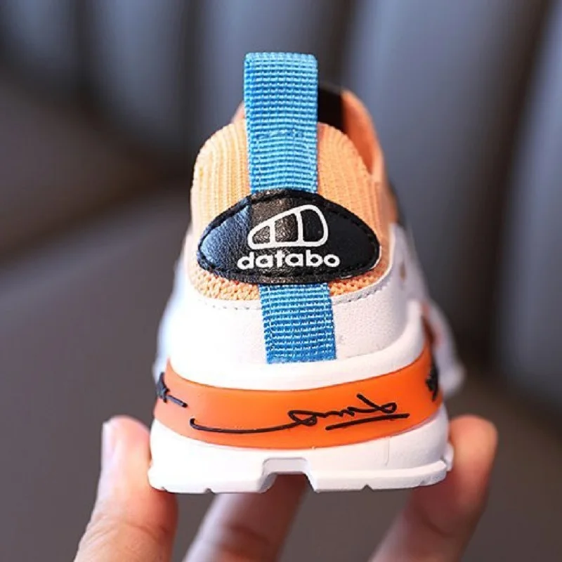 Кроссовки детские из ПУ кожи модная разноцветная обувь в стиле пэчворк