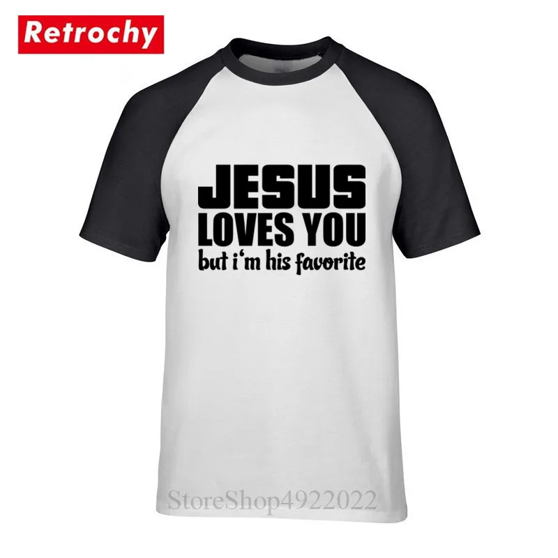 Футболка с принтом Иисуса любит тебя летняя Милая футболка топы для мужчин и
