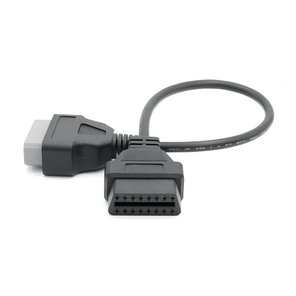 For Nissan 14 Pin 14Pin Male Cable To OBD OBD2 OBDII DLC 16 16Pin Female Connector Car Diagnostic Adapter Converter | Автомобили и