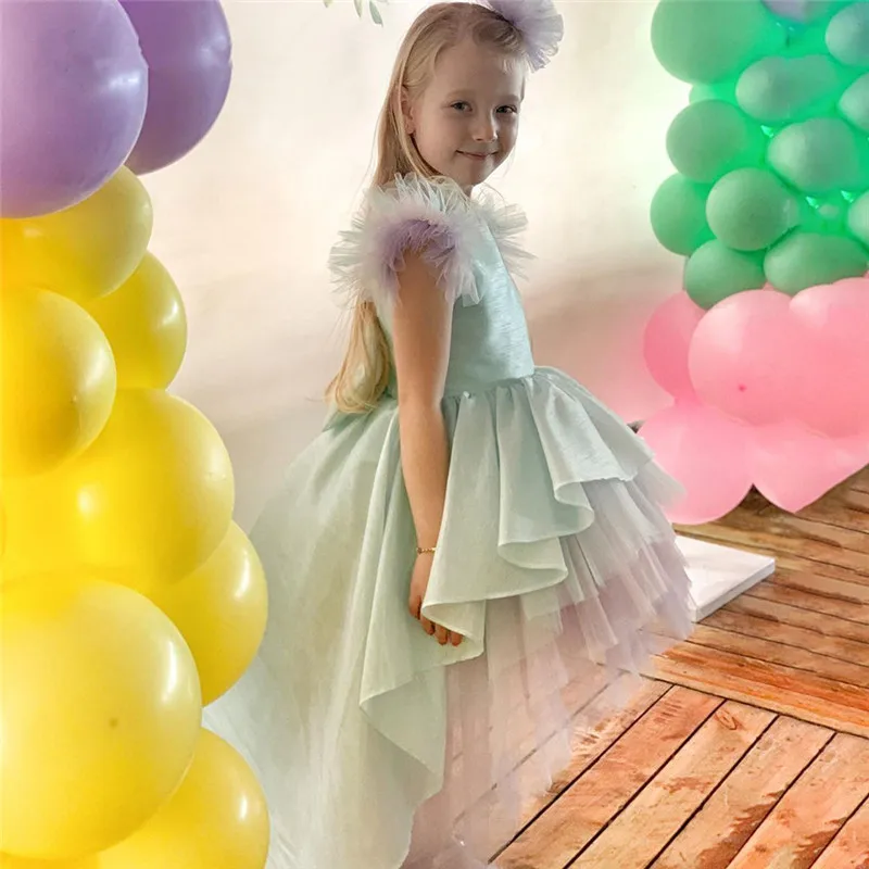 New for Girls Wedding Party Dresses Kids Princess Christmas Dress Children Girls Clothing Baby Girls Birthday Gown New 2021