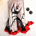 2021 роскошный брендовый летний женский Шарф Модные Качественные мягкие шелковые шарфы женские шали платок Пляжная накидка шелковая бандана