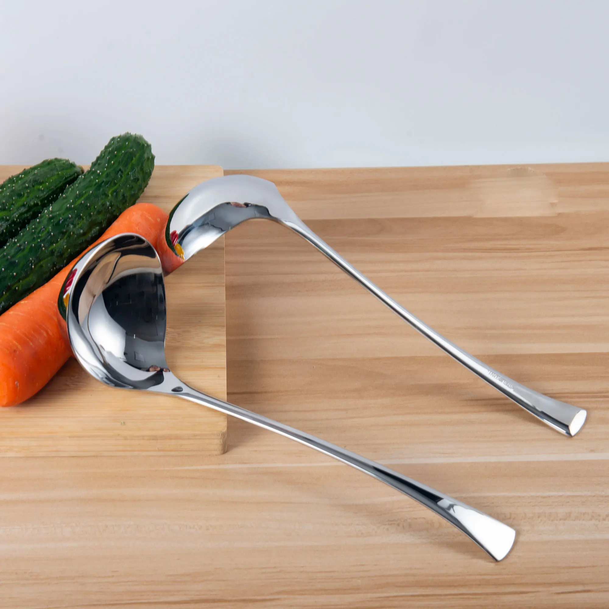 11 дюймов Корейская бытовая большая ложка для супа из нержавеющей стали 18/10