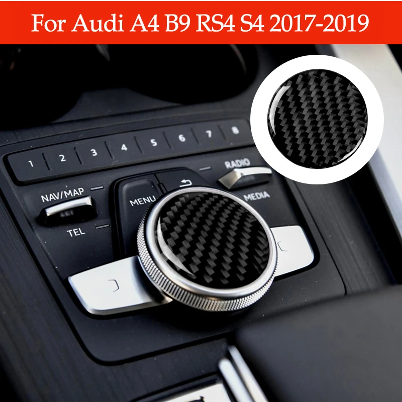 

Углеродное волокно для Audi A4 B9 RS4 S4 2017-2019 Центральная ручка управления панель декоративная наклейка автомобильные аксессуары