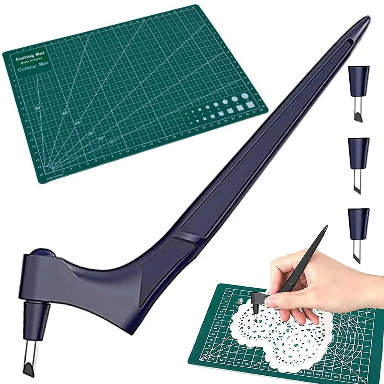 Herramienta de corte de artesan&iacute;a de acero inoxidable, 2021 grados, tallado de precisi&oacute;n, giroscopio, para arte de colecci&oacute;n de recortes, 1 Juego, 360-0