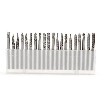 

20Pcs/Set 1/8" 3mm Tungsten Carbide Cutter Rotary Burr Set CNC Engraving Bit