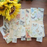 44pcs washi paper made butterfly in the grass style sticker scrapbooking diy gift packing label decoration tag