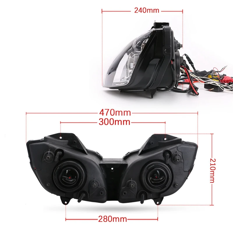 Мотоциклетная светодиодная фара с полным покрытием ангельские глазки для 17-20 YAMAHA