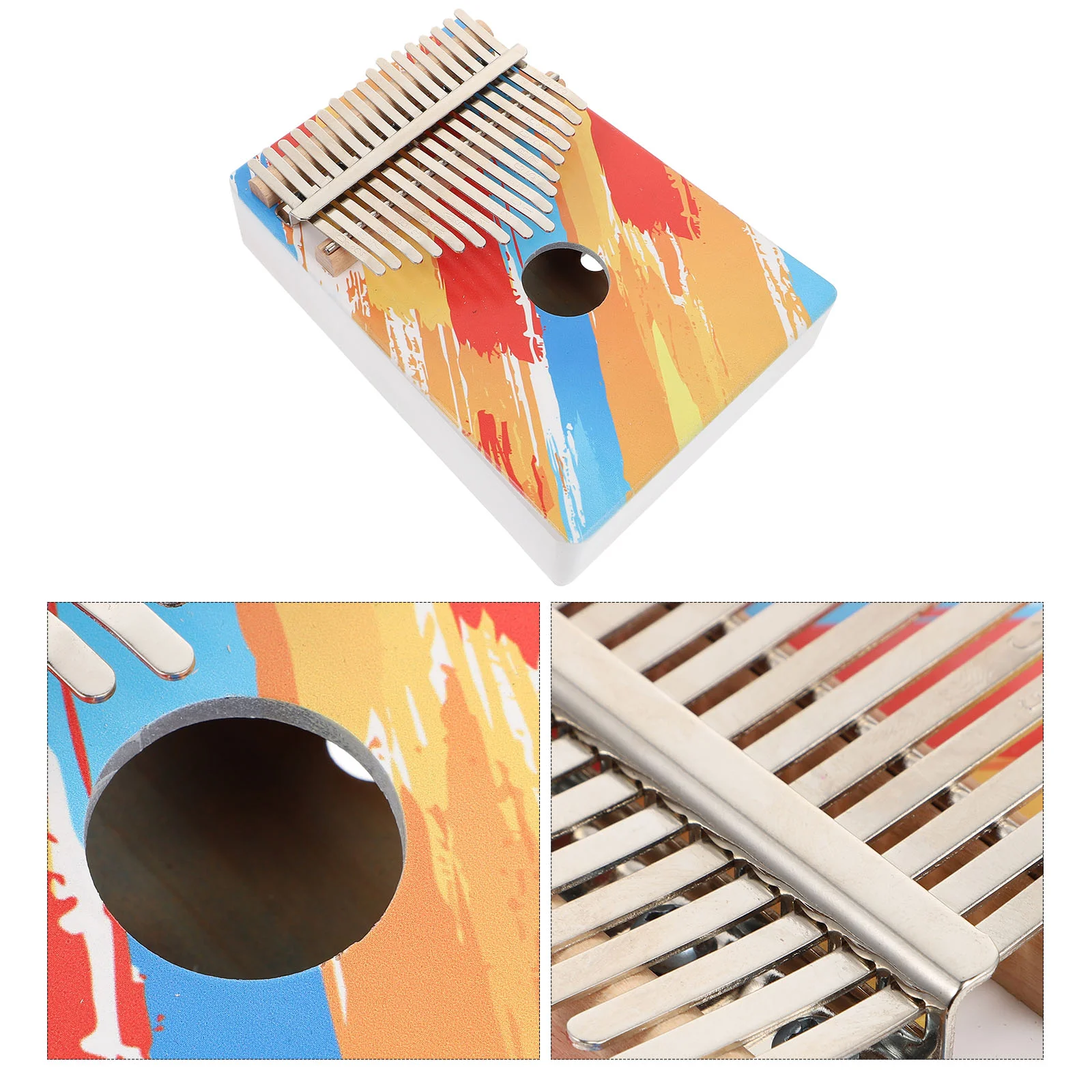 

1 комплект пианино для большого пальца, портативное пианино для начинающих, пианино для Kalimba (разные цвета)