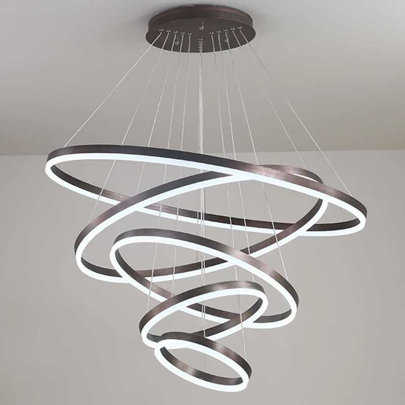 

AC 110V 220V LED Pendant Lights For Home Kitchen Living Dining Room DIY Hanging Light Circle Rings Lamp Indoor Lighting Fixtures