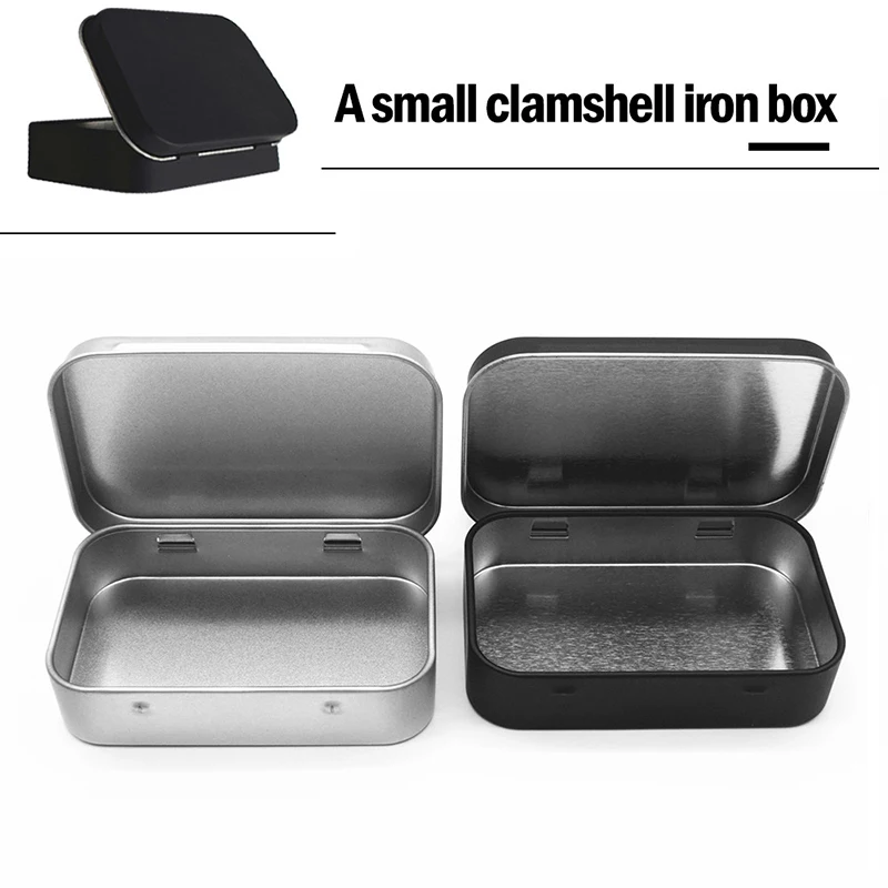 

Empty Tin Flip Gifts Sealed Boxes Cigarette Case Box Portable Survival Kit Money Coin Key Case Candy Jewelry Ring Packing Cases