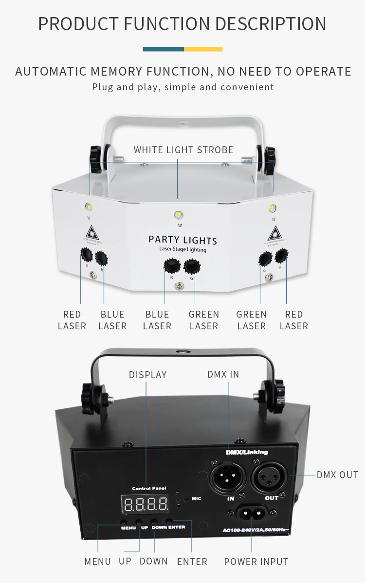 YSH 9 глаза этапа лазерный светильник DMX512 контроллер эффект проектор RGB