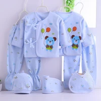 0 3m newborn sets baby suits 7pcsset 5pcsset autumn winter warm cotton tree bear infant kids clothes good quality