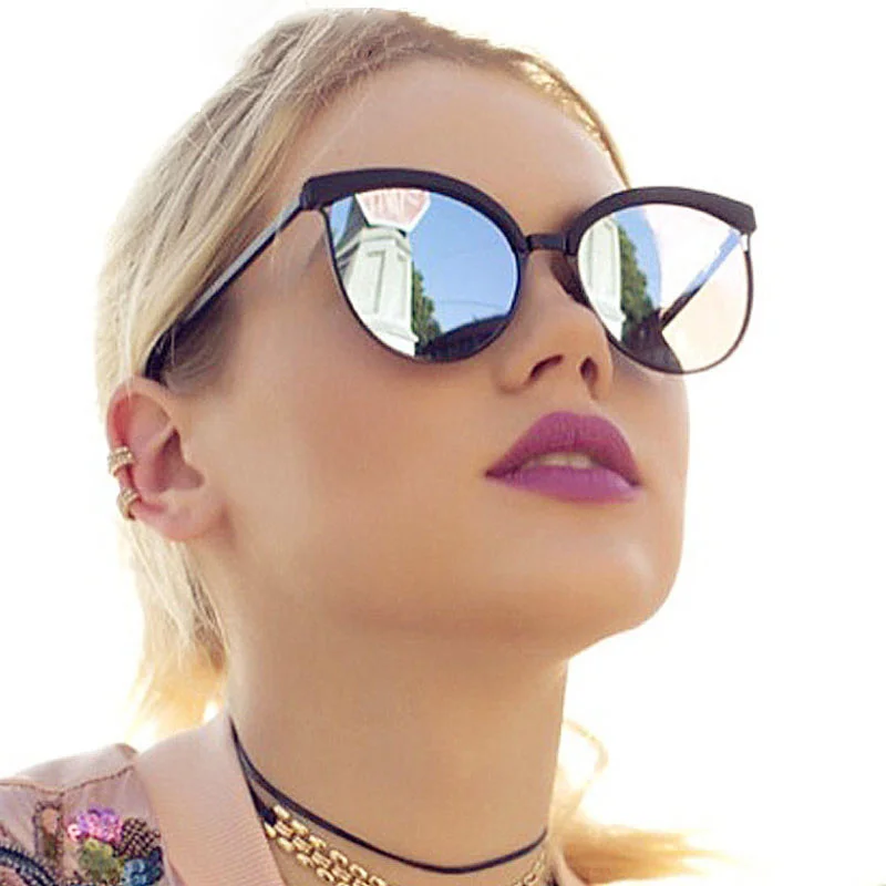 Солнцезащитные очки «кошачий глаз» женские, брендовые дизайнерские Роскошные пластиковые солнечные очки, классические уличные ретро очки, 2021
