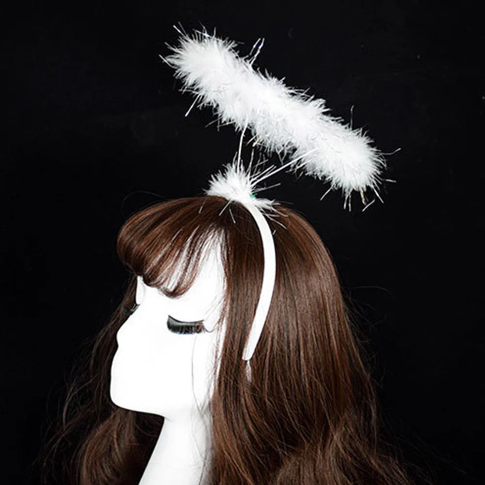 Creative Ladied Adult Fluffy Halo Angel Headband Fancy Dress Party Hairband New Cute hair accessories |
