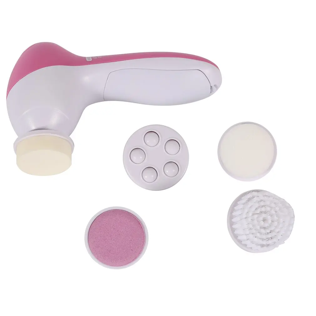 

5 in 1 Electric Wash Face Machine Facial Pore Cleaner Body Cleansing Massage Mini Skin Beauty Massager Brush