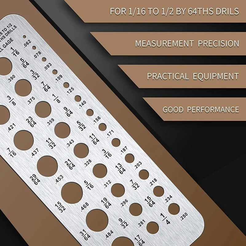 Манометр из нержавеющей стали для сверл размером 1/16 дюйма индекс диаметра 17