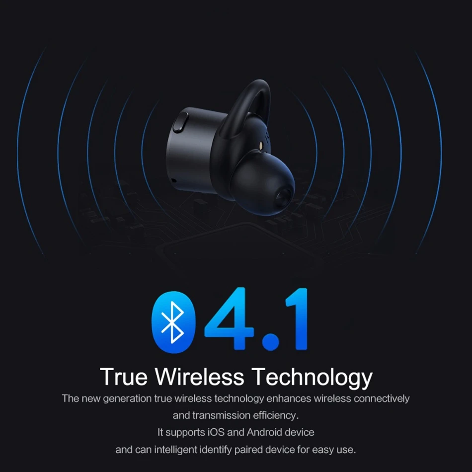 ROCK TWS True беспроводные bluetooth-наушники 4,1 версия мини-наушники-вкладыши стерео звук с микрофоном зарядная коробка для наушников для iPhone Xiaomi