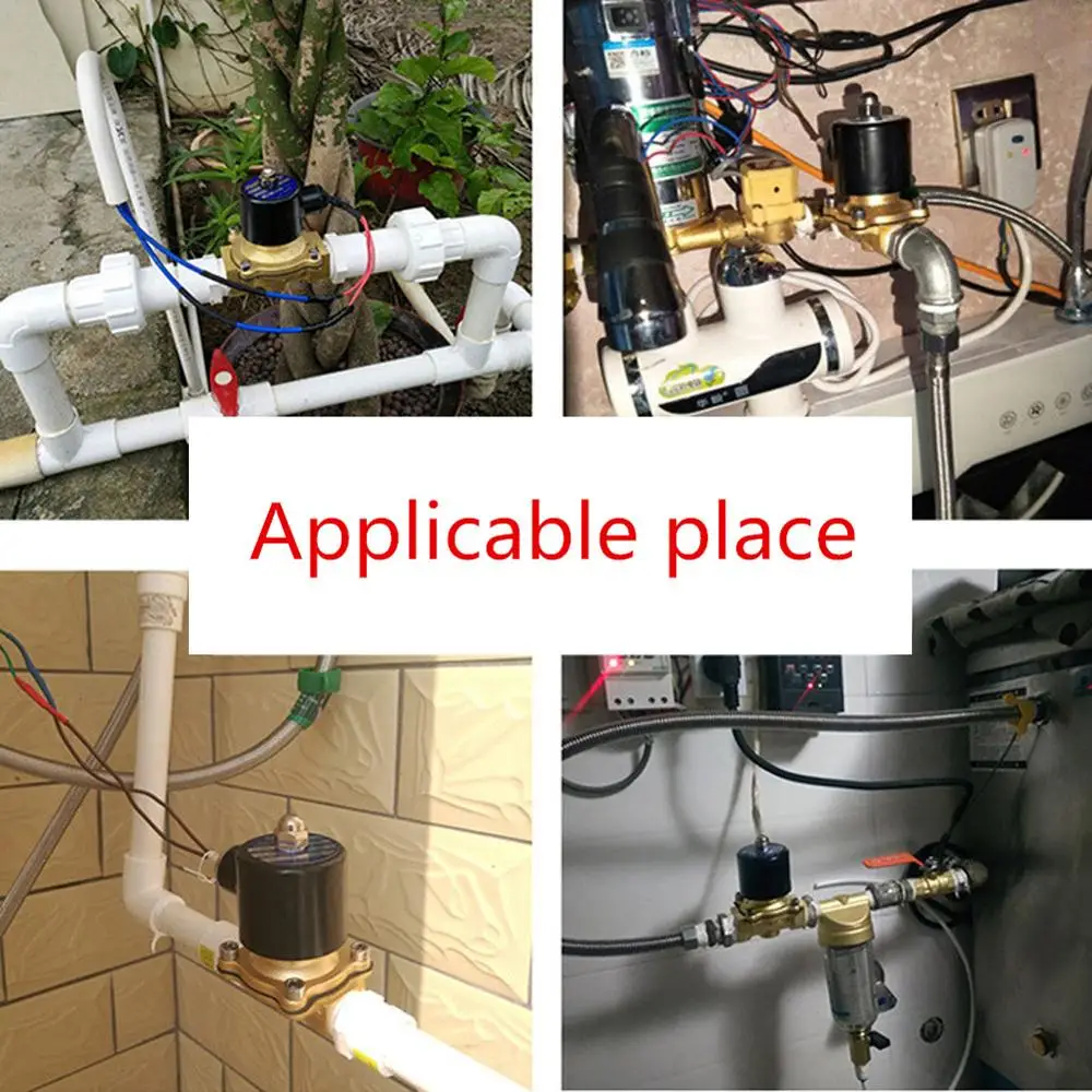 3/8'' внутренняя резьба латунный электромагнитный клапан DC12V DC24V AC220V нормально