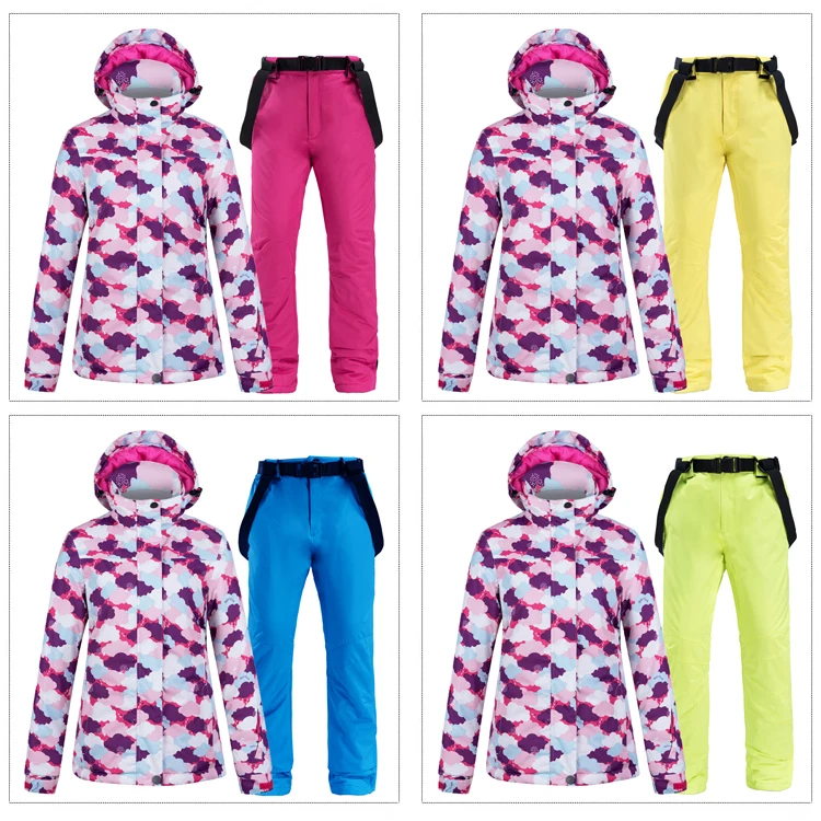 Женская новая лыжная куртка лыжные штаны женский ветрозащитный