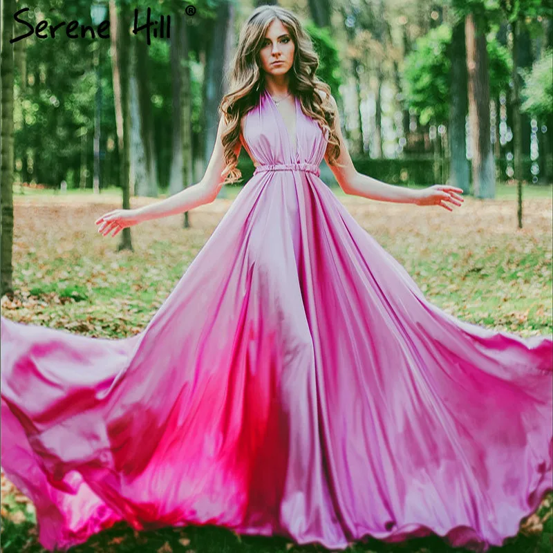 Элегантное Шелковое Платье с открытой спиной и длинным шлейфом для фотосъемки