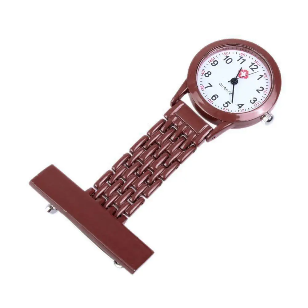 Модные Симпатичные карманные часы медсестры на клипсе булавка кулон туника