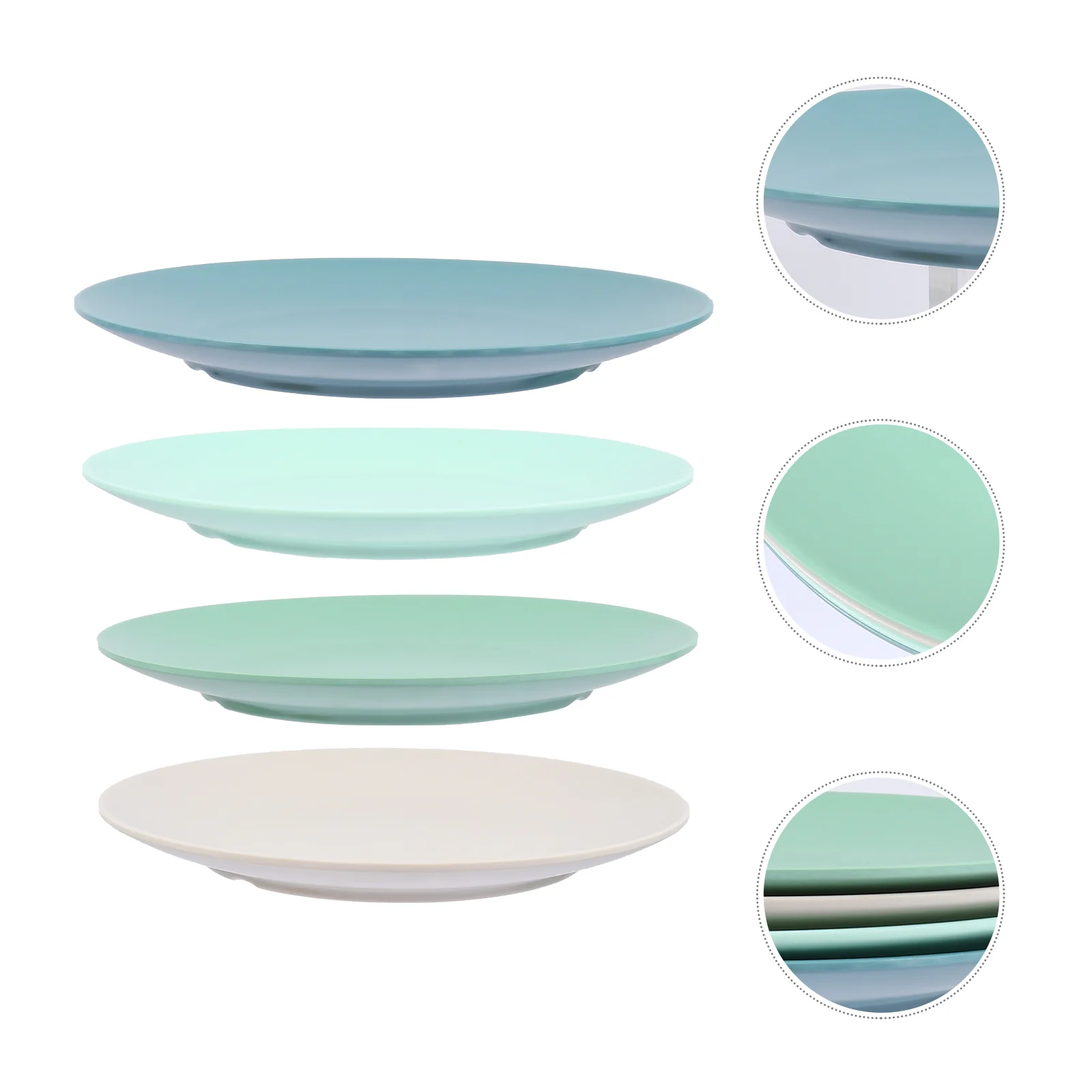 

4 Pcs High-end Storage Plates Nonslip Bread Plates Practical Dish Plates