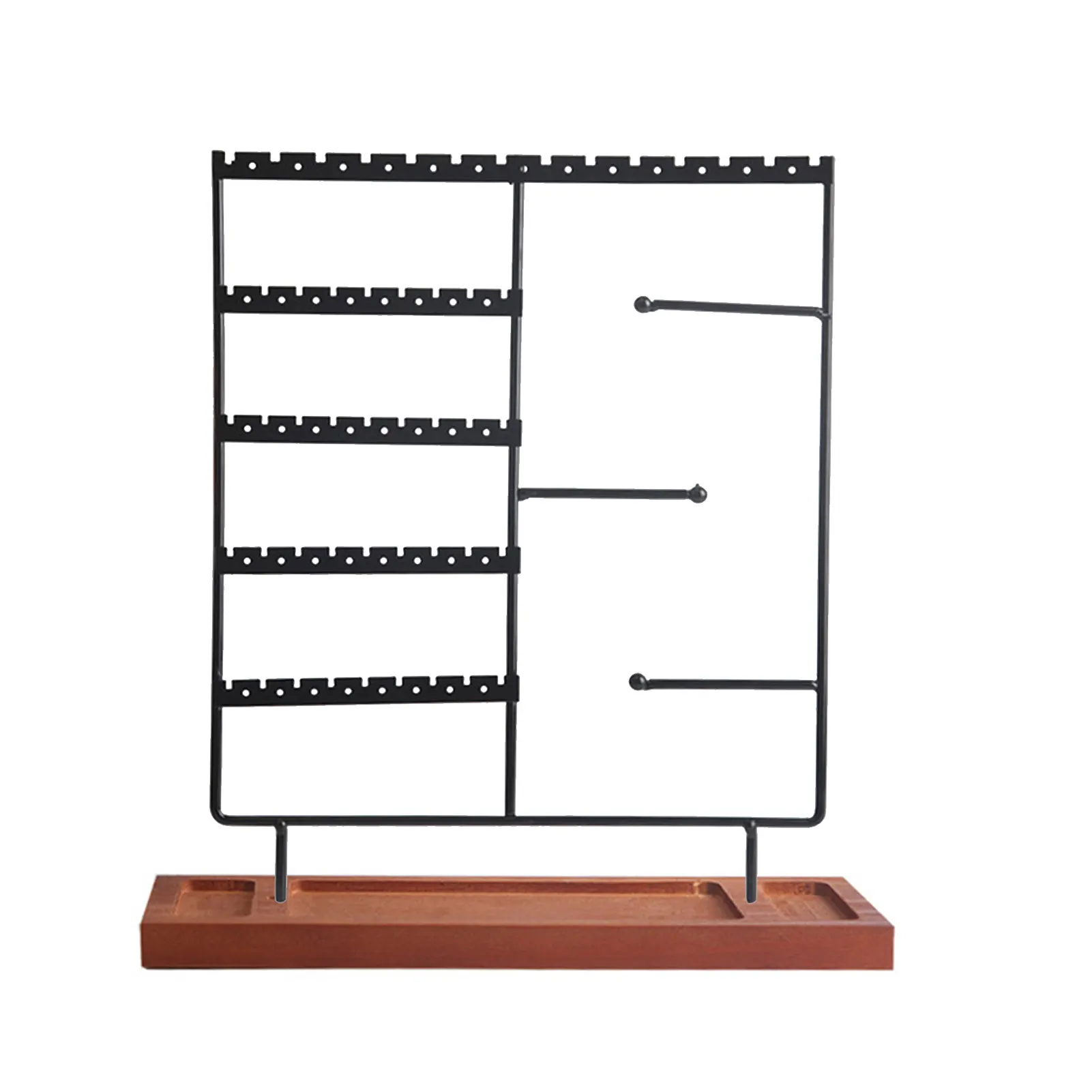 

5 Levels Storage Shop Holder Jewelry Stand Home Earrings Necklaces Showcase Watches Bracelets Display Tower Rack With Tray Iron