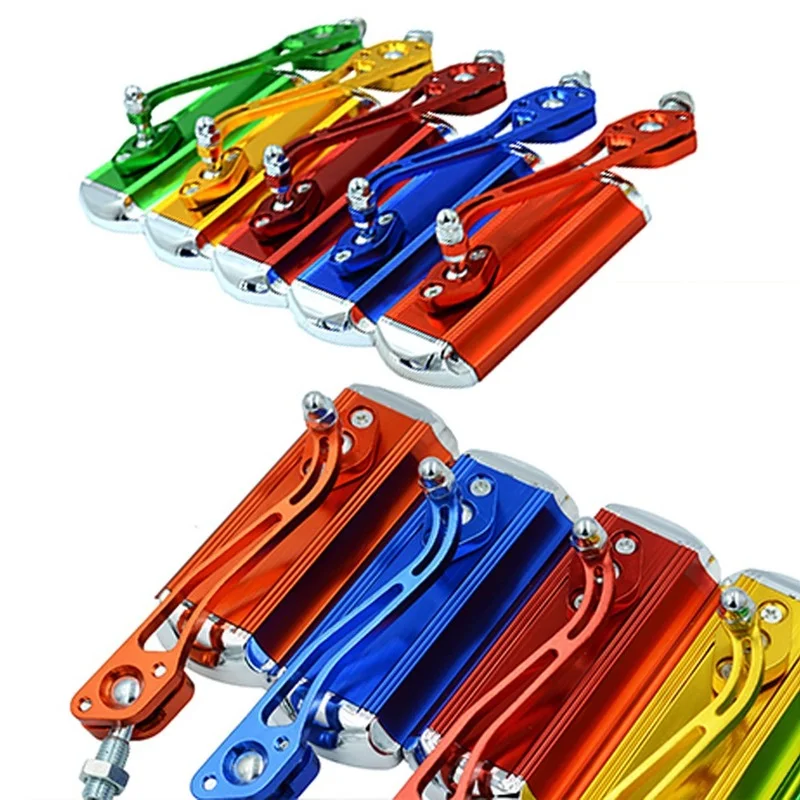 

Универсальное мотоциклетное зеркало заднего вида, 1 пара, левое и правое боковые зеркала заднего вида 10 мм для Honda Yamaha Kawasaki Suzuki внедорожный в...