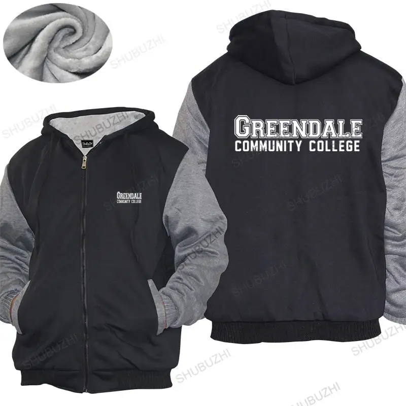 

Men Cotton hoodies winter Brand warm coat Greendale Community College T - hoodie Community Tv Show Series Greendale thick hoody