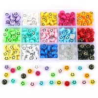 300pcsbox colorful resin beads mixed smiley beads diy bracelet necklace for jewelry making accessories