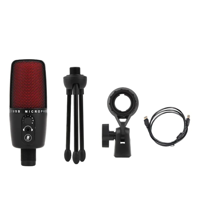 

CELLA CITY USB Condenser Microphone Professional Sound Computer Studio Equipment Conference Recording Mic For Micro Studio