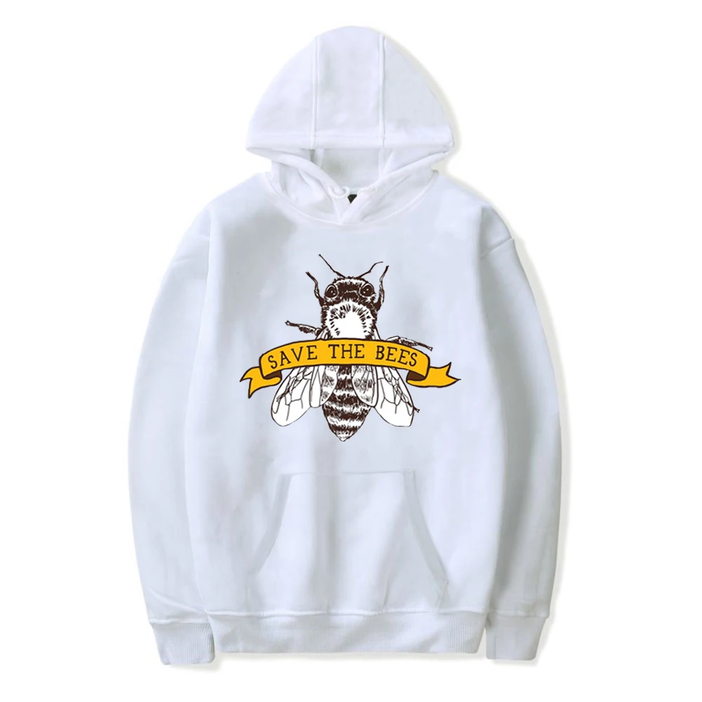Save The Bees Print Women Men Hoodie Cute Sweatshirts for Teenagers Long Sleeve Tops Femme cool Harajuku Hoode Winter Clothing | Женская