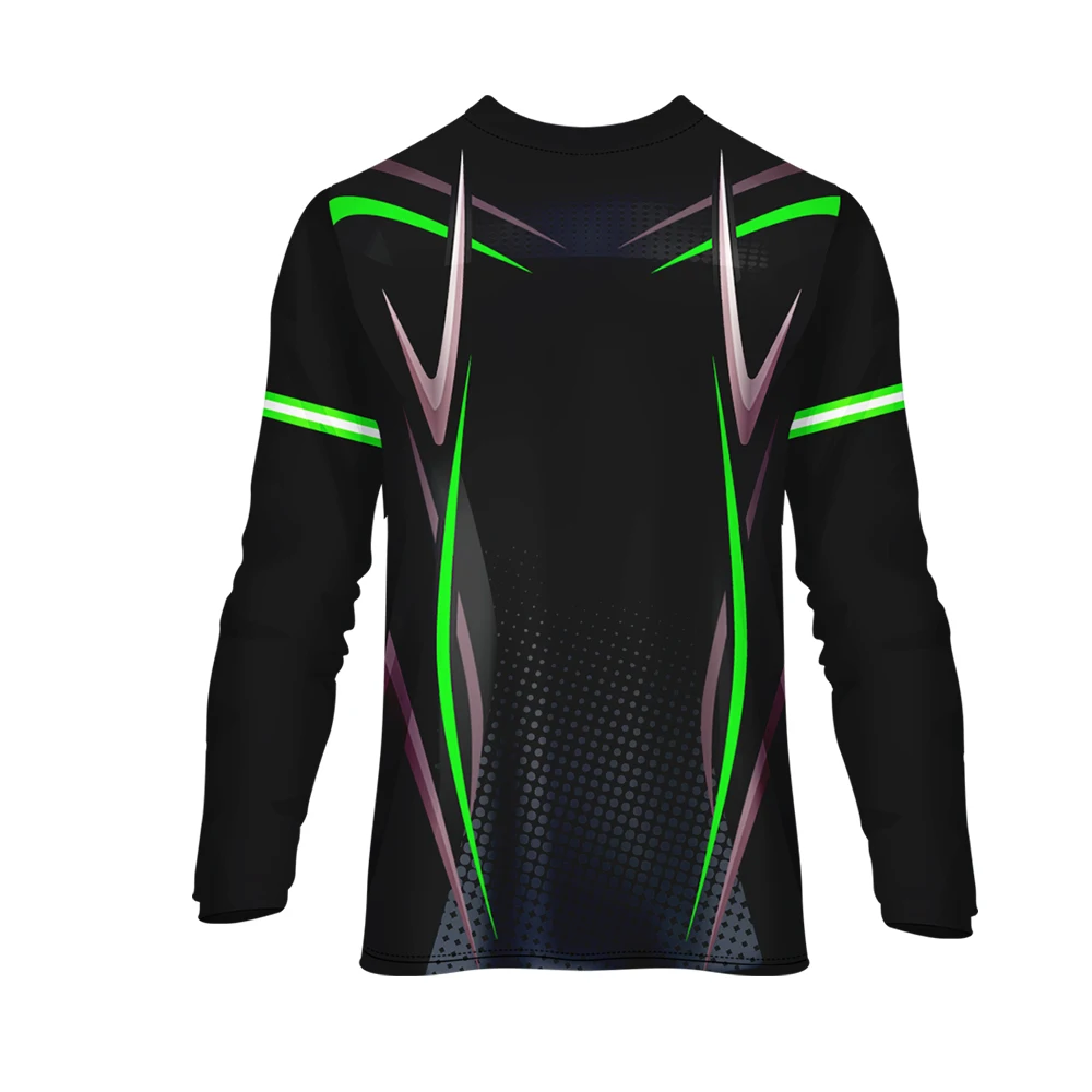 Футболка реглан с v-образным вырезом и длинным рукавом 3D Ретро Быстросохнущий Топ