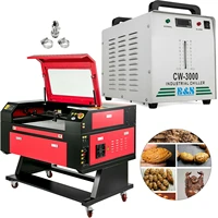 ruida 60w co2 laser engraving machine and industrial water cooler chiller 700x 500mm cutting engraver for processing