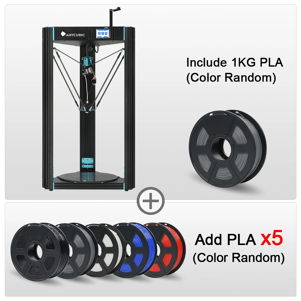 Predator add 5KG ANYCUBIC Predator 3d принтер размера плюс 370*370*455 мм предварительно собранный ultracase Pro 3d Принтер Комплект impresora 3d impressora 3D - Цвет: Predator add 5KG