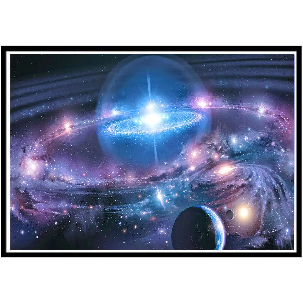 

Алмазная 5D Вышивка «Планета Галактики», мозаика из круглых страз ручной работы, подарок для украшения гостиной