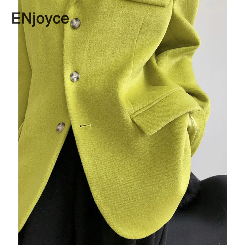 Костюм женский шерстяной в клетку винтажный пиджак стиле оверсайз ретро с