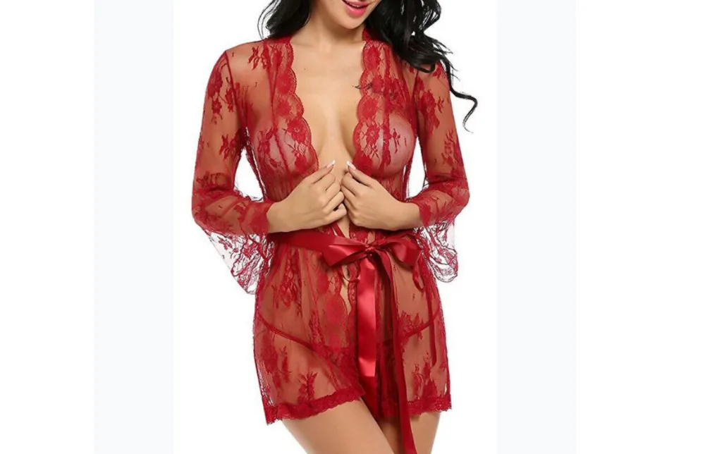 Сексуальные женские кружевные сетчатые сексуальные прозрачные пижамы