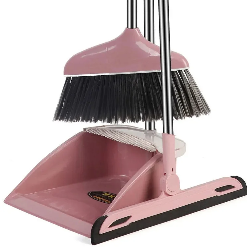 

Broom and Dustpan Set Combination Household Sweeping Broom Wiper Soft Hair Non-stick Hair Pinch Broom Trash Shovel Small Broom