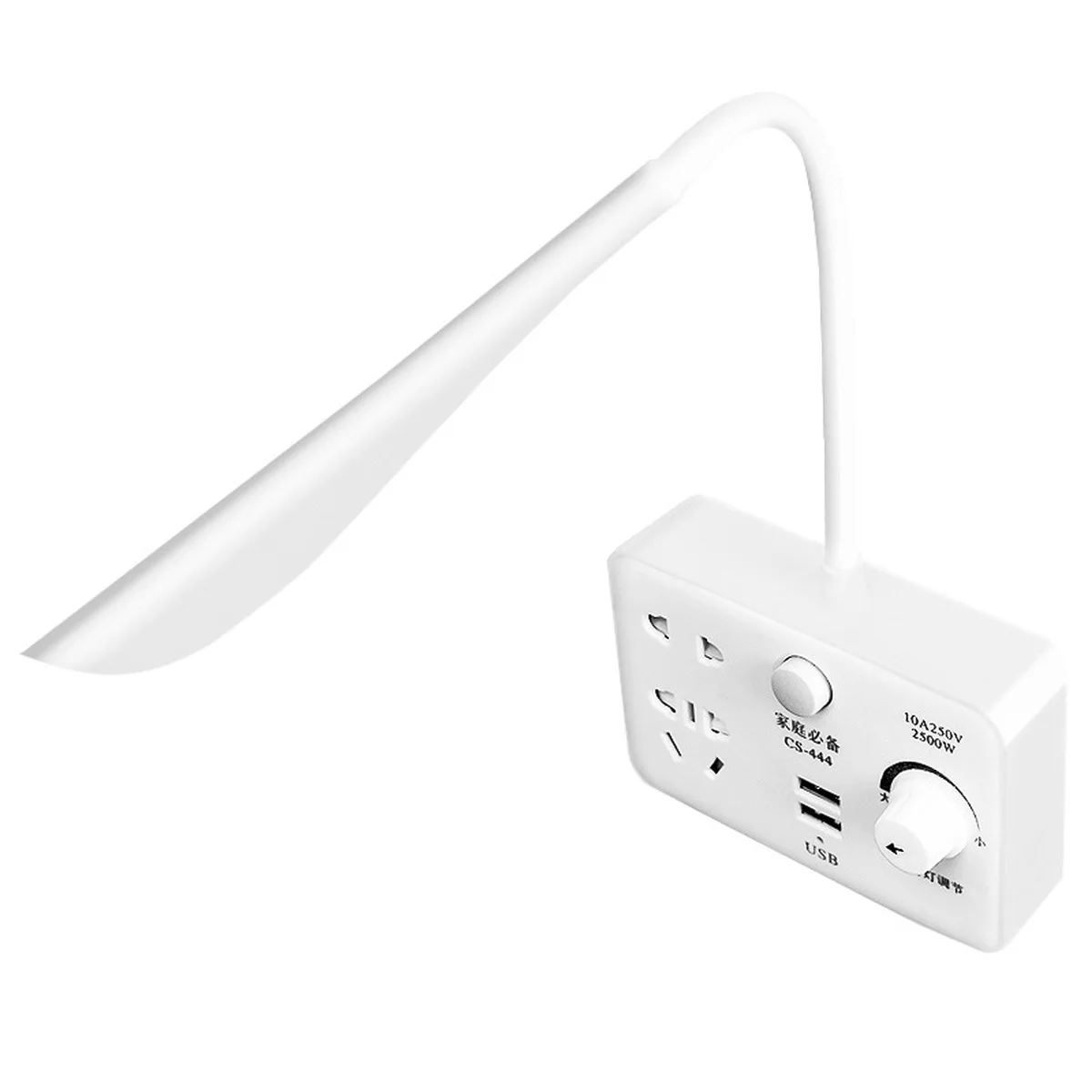 

Creative Table Lamp with Socket USB Charging Wireless Conversion Plug Dimmable Multi-function Row Led Bedside Lamps
